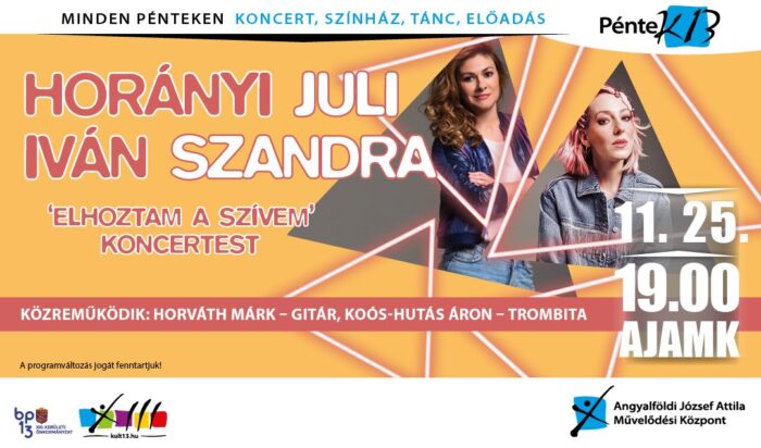 Horányi Juli és Iván Szandra közös koncertestje az AJAMK-ban